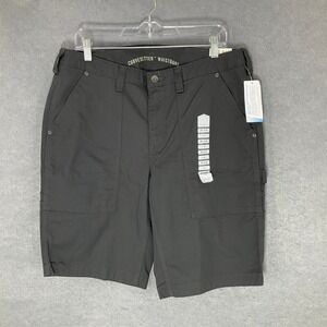 Duluth‎ Trading Co Utility Shorts Sz 14 Curvesetter Fire Hose 11" Charcoal Gray